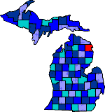 Alpena county map