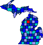 Kalkaska county map